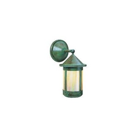Arroyo Craftsman 6" Berkeley Wall Mount - Wet Rated, Bronze, Clear Seedy Glass BB-6WCS-BZ